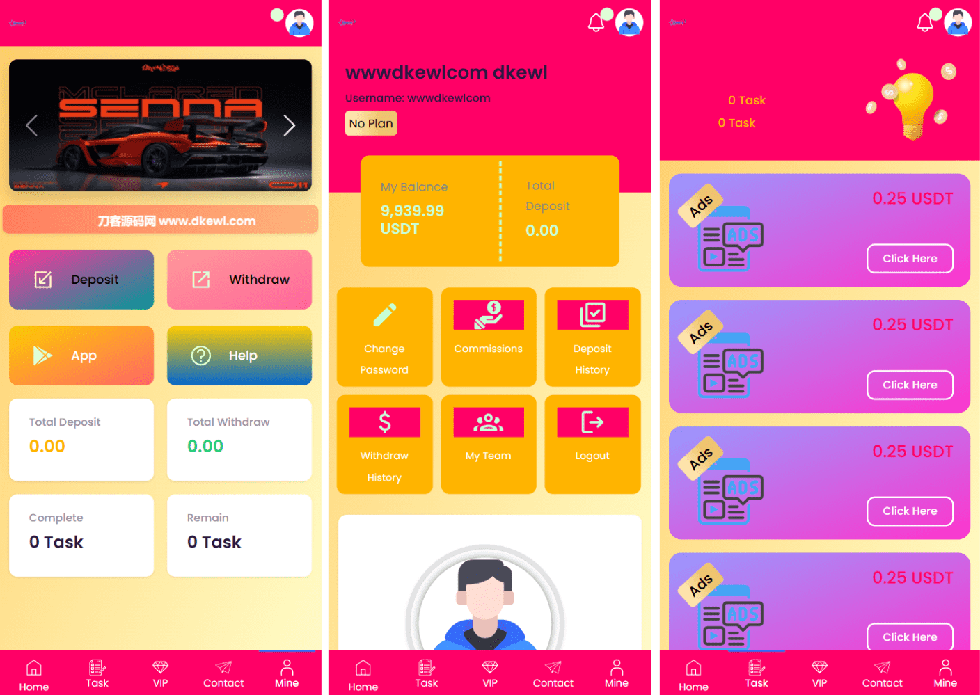 SENNA海外广告奖励投资理财源码/附详细教程-羽悦网